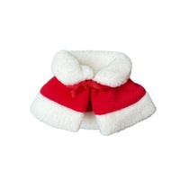 Vêtements de poupée personnalisés de 10 cm, cape rouge de Noël en peluche, tenue pour poupée en peluche, accessoire décoratif, vente en gros