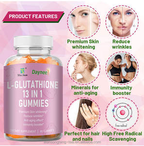Fabrikant Groothandel OEM Private Label Biologische <span class=keywords><strong>L</strong></span>-glutathion Collageen Huidverlichtende Verhelderende Glutathionen 13-in-1 Gummies - Product Image 6
