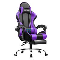 Chaise de jeu ergonomique WS8043 de haute qualité avec repose-pieds et massage pour joueurs
