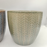 Pots de plantes en céramique modernes nordiques classiques jardinière succulente de taille personnalisée Pot de fleur d'intérieur émaillé