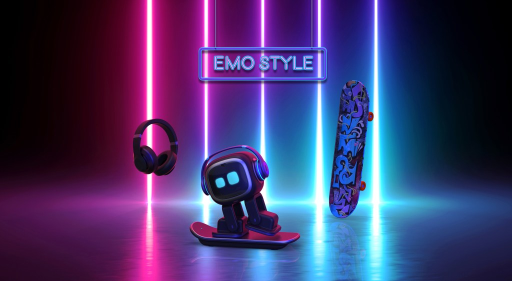 【ほぼ未使用】 EMO White Robot+EMO GO セット EMO GO HOME White - LivingAI