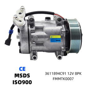 Compresseur de climatisation OEM 3611894C91 3611894C92 7H15 709 AC 119 mm 8 rainures 12 V pour International Navistar - Product Image 1