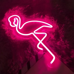 لافتة نيون فلامنغو-مصباح نيون على شكل حيوان مخصص للديكور الداخلي مع طاقة USB ، لافتة نيون ليد نابضة بالحياة للمنزل والبار - Product Image 6