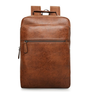 Custom Big Capacity Popular Pu <b>Man</b> <b>Leather</b> <b>Backpack</b> Fashion Travel <b>Backpack</b> With Earphone Hole <b>Backpack</b> - Product Image 5
