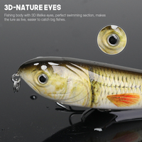 Appât artificiel haute simulation 100mm 16.2g 3D yeux holographiques flotteur poisson crayon haut appât à eau
