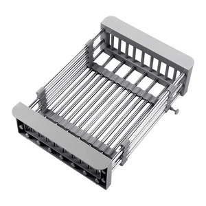 Adjustable Dish Drying Rack Stainless Steel Dish Drainer Sink Dish Drying Rack
