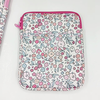 Housse de protection pour ordinateur portable en néoprène avec logo personnalisé, fermeture éclair et poche avant, compatible iPad et Kindle
