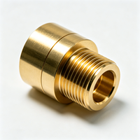 Adaptateur fileté en laiton usiné CNC pour bloc de commande hydraulique, compatible avec dessin personnalisé, tolérance 0,005 mm, raccord de contrôle de fluide