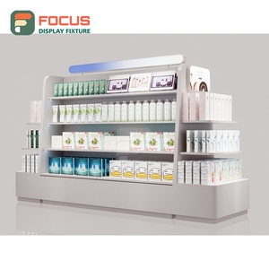 Modern Human Hair Display Counter Glass Top Drawer Shelf Shop Display Counter Cabinet Unit - Product Image 2