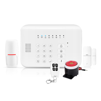 Alarme domestique GSM Tuya Smart WiFi 45 zones sans fil avec contrôle à distance par application et capteur de mouvement PIR portable ABS GW1