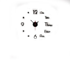Horloge murale en acrylique sans perçage avec logo personnalisé à prix réduit, style européen simple, silencieuse, 3D, créative, DIY - Product Image 3