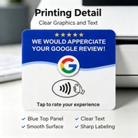 Carte NFC en acrylique pour avis Google 13,56 MHz ISO14443A NTAG213 215 216 pour table, restaurant, cartes de contrôle d'accès