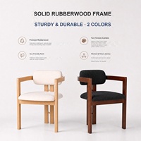 Chaise de salle à manger de style italien pour usage domestique, style mi-siècle, convient aux salons de thé, chaise en bois massif, fauteuil design en bois d'hévéa