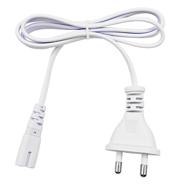 VDE Certified 10A 250V C7 EU Power Cable 125V Rating Copper Conductor PVC Jacket IEC Female CEE Male End Type for Computer Use
