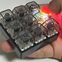 Clavier de décompression LED personnalisable XDA en PC transparent, avec touches anti-stress, porte-clés fidget, jouet à pincer pour passer le temps