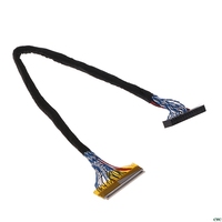 كابل LVDS FIX-30P-D8 ثنائي القنوات 8 بت بمسافة بين 1.0 مم ودبابيس مزدوجة 30FIX، ضفيرة أسلاك PVC بطول 200 مم، 220 فولت، للاستخدام المنزلي الإلكتروني