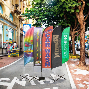 Bandiera a Piuma per Eventi Aziendali - Insegna Sportiva da 8 Piedi per Eventi Aperti, Stampa Digitale su Poliestere con Asta in Fibra di Vetro, Impermeabile e Resistente - Product Image 3