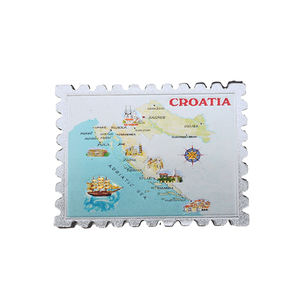 סגנון חדש oem מלבן מותאם אישית סגנון croatia סגנון פח פח לסכל praha מקרר מזכרת מגנט רך hravatska - Product Image 4