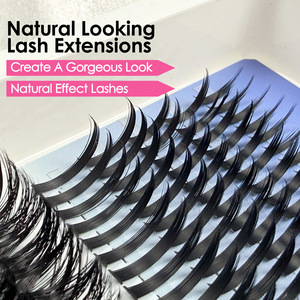 Extensiones de Pestañas de Longitud Mixta, Naturales, para Hacerlo Usted Mismo, Pestañas Individuales en Racimos, Estilo Mixto, Pestañas Negras con Efecto Spiky - Product Image 4