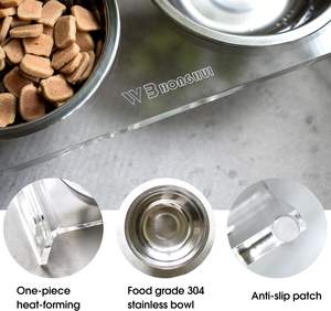 Köpek veya küçük köpek <span class=keywords><strong>Pet</strong></span> besleme gıda için çanaklar tabak takımı kedi kaseler dayanıklı akrilik standı - Product Image 4