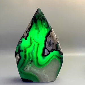 Venta Caliente: Ágata Volcánica Pulida Fluorescente UV, Forma de Lágrima, Arcoíris, Fluorita, Wicca, Reiki, Sanación, Semipreciosa, Decoración Fengshui - Product Image 3