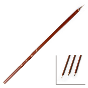 Pinceau liner pour nail art en nylon avec manche en bois et logo personnalisé, manche classique à sertissage, poils doux, stylo de peinture pour gel - Product Image 1