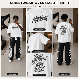 <span class=keywords><strong>T</strong></span>-Shirt Oversize OEM con Logo Personalizzato, Maglietta di Alta Qualità in Cotone Premium - Product Image 3