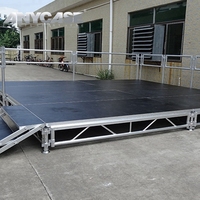 2025 plate-forme de scène DJ Portable en contreplaqué antidérapant chaud de 18mm 60-100cm en aluminium pour les écrans de treillis de location