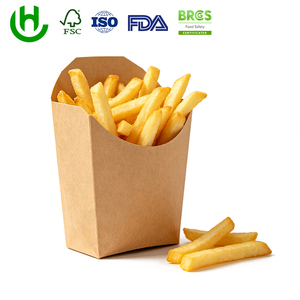 Scatola <span class=keywords><strong>per</strong></span> Patatine Fritte in <span class=keywords><strong>Carta</strong></span> Alimentare con Stampa Logo Personalizzata, Imballaggio Monouso Resistente all'Olio <span class=keywords><strong>per</strong></span> Patatine Fritte <span class=keywords><strong>e</strong></span> Snack - Product Image 2