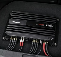 Amplificateur de puissance de voiture 4 canaux 1000W de crête Classe AB 500W*2 en pont à faible distorsion 4 ohms stable pour système audio de voiture XM-N1004