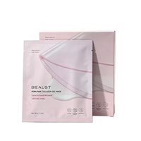 Masque en gel de collagène rose PDRN en gros, masque facial hydratant en feuille de collagène hydrolysé, niacinamide, acide hyaluronique, OEM ODM