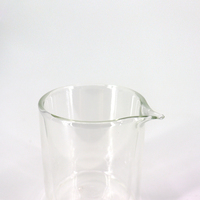 Pot de bougie en verre de massage de haute qualité 150ML avec boîte 5oz verre borosilicate vide pot en verre à double paroi clair avec bec verseur