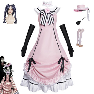 Disfraz de Robin, vestido rosa con sombrero, peluca, guantes, traje de juego de rol de anime para mujer, primavera 2024 - Product Image 1
