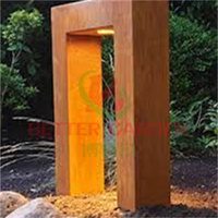 Haute qualité moderne Cube LED extérieur métal lumières Corten acier découpé au laser pour la ville jardin Patios et voies usine directe