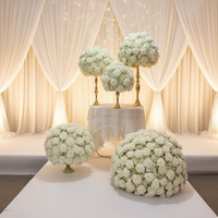 Fleurs artificielles en soie pour décoration de mariage, centre de table, rose colorée, boule réaliste, style moderne, écologique, haute qualité