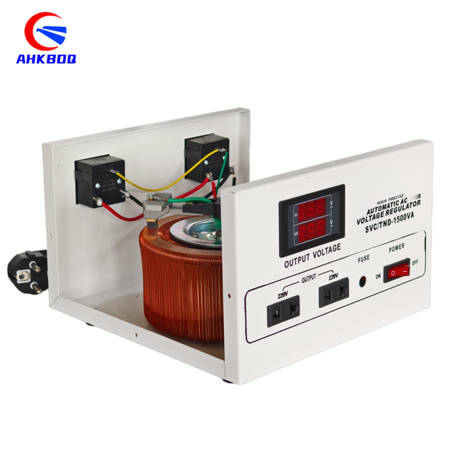 SVC TND 1500VA Single Phase AC Voltage Stabilizer Fully Automatic Servo Motor Regulator 140V-260V 220V