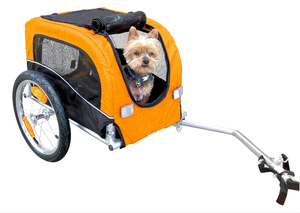 Haute Qualité De Luxe Pet Remorque En Plein Air Pliable <span class=keywords><strong>Cargo</strong></span> Remorque Poussette Jogger Pour Vélo 2 en 1 Chien Vélo Vélo Avec Roues - Product Image 4