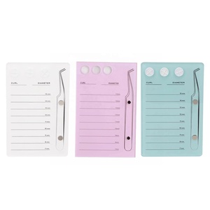 OEM logotipo personalizado acrílico pestañas azulejo paleta profesional de alta calidad hecho a mano negro banda de algodón al por mayor extensión de pestañas DIY Kits - Product Image 1