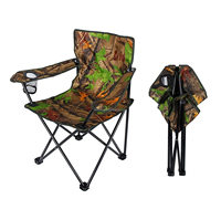 Chaise pliante de camping et de pêche avec porte-gobelet, siège portable en tissu Oxford pour loisirs et tabouret de camping