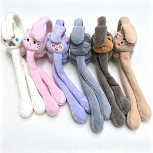 Lindos Orejeras de Conejo con Orejas Móviles, de Piel Sintética, Cálidas y Acogedoras para el Invierno, para Niños y Mujeres - Product Image 1