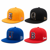 Topi Trucker Bordir Logo Huruf Custom Grosir 100% Katun 5 Panel Mesh Cap Premium Polos Snapback Flat Brim Baseball