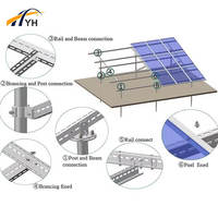 Support photovoltaïque robuste en acier au carbone pour système de montage solaire utilitaire avec charge de neige de 2,5 kN/m²