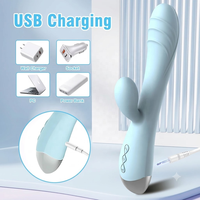 Vibrateur Lapin en Gros pour Femmes, Stimulateur Clitoridien Courbé Réaliste pour Point G, Masseur Nervuré Portable, Jouets Sexuels pour Adultes