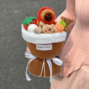Niedlicher Capybara-Plüschstrauß, Stofftierstrauß, Geschenk für Paare, Valentinstag, Dating, Geburtstag, Feier - Product Image 5