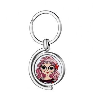 Free Design <b>Custom</b> <b>Key</b> Chain Promotional 360 Degree Rotate Souvenir Bag Car Metal Spinning Keychain - Product Image 2