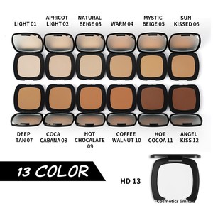 Poudre compacte mate foncée très vendue, logo personnalisé, contrôle du sébum, poudre pressée imperméable, maquillage couvrant, fond de teint - Product Image 2