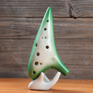 Ocarina professionnelle 12 trous en porcelaine craquelée, accordage précis, instrument de musique pour performance professionnelle - Product Image 6