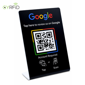 Tarjeta NFC con Código QR para Reseñas de <span class=keywords><strong>Google</strong></span>, Reutilizable, de PVC, con Soporte NFC para Mostrar el Código QR para Reseñas de <span class=keywords><strong>Google</strong></span>, Menú de Restaurante - Product Image 1
