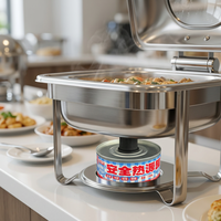 Deyanhaohuo Récipient à combustible pour réchaud de table, réutilisable pour bio-combustible, pour maintien au chaud des aliments lors de banquets, pouvant être nettoyé et réutilisé