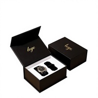 Kotak Hadiah Lipat Kustom Ramah Lingkungan Portabel dengan Penutup Magnetik Kemasan Karton Cetak Logo untuk Perhiasan Jam Tangan Kosmetik Perawatan Kulit